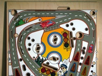 Image # 37127: The Getaway: High Speed II 2nd Version Blank Playfield - Top 
(This playfield has the Diamond Plate coating.)