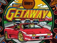 Image # 37132: The Getaway: High Speed II 2nd Version Blank Playfield - Detail 
(This playfield has the Diamond Plate coating.)