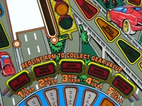 Image # 37134: The Getaway: High Speed II 2nd Version Blank Playfield - Detail 
(This playfield has the Diamond Plate coating.)