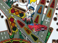 Image # 37135: The Getaway: High Speed II 2nd Version Blank Playfield - Detail 
(This playfield has the Diamond Plate coating.)