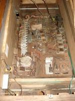 Image # 49797: Gladiator Inside Cabinet 
(Notice the Total Play meter is incremented by an external solenoid. Serial number 095424G.)