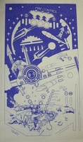 Image # 25938: Global Warfare Playfield Blueline 
(This blueline is of the black printer's screen for the playfield. )