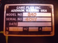 Image # 49430: Global Warfare Manufacturer Plate 
(Serial number 4017.)