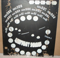 Image # 57867: Globe Trotter Backglass - Reverse 
(This glass has been photographed with a cardboard background.)