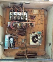 Image # 65304: Golden Arrow Sample Game - Inside Backbox 
(Serial number 01002S.)