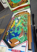 Image # 53798: Atlantis Early Production Playfield 
(The metal trim has been replaced with new parts. Serial number 01110.)