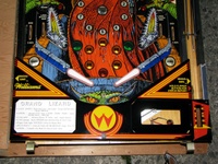 Image # 45310: Grand Lizard Lower Playfield 
(This is a New Old Stock playfield in its crate from the manufacturer.)