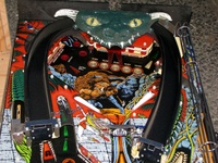 Image # 45308: Grand Lizard Upper Playfield 
(This is a New Old Stock playfield in its crate from the manufacturer.)