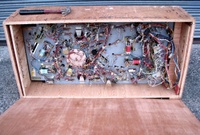 Image # 45316: Grand Lizard Under Playfield 
(This is a New Old Stock playfield in its crate from the manufacturer.)