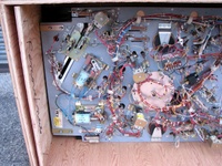 Image # 45319: Grand Lizard Under Lower Playfield 
(This is a New Old Stock playfield still in its crate from the manufacturer.)