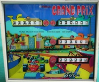 Image # 43160: Grand Prix Backglass 
(Serial number 286825.)