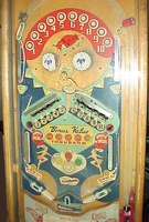 Image # 1088: Happy-Go-Lucky Playfield 
(The upper post of the two posts in the flipper gap is not original to this game. The lower post is original to production games.)