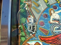Image # 31818: Harley-Davidson (1st production run) Playfield - Detail 
(Serial number I656432.)
