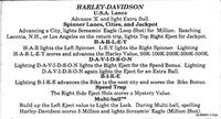 Image # 31828: Harley-Davidson (1st production run) English Instructions For Germany 
(From a game with serial number I656432.)