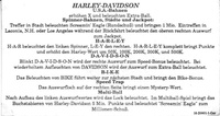 Image # 31829: Harley-Davidson (1st production run) German Instructions 
(From a game with serial number I656432.)