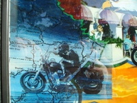 Image # 31816: Harley-Davidson (1st production run) Backglass - Detail 
(Serial number I656432.)