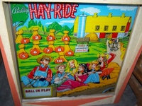 Image # 27926: Hay-Ride Backglass 
(Serial number HR-1015.)