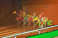 Image # 79163: Hayburners Backbox Animation 
(The background scene is missing.)