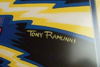 Image # 71170: Heavy Metal Meltdown Original Backglass Artwork - Detail 
(Artist is Tony Ramunni. Watercolor on posterboard.Dimensions 21 1/4 inches by 26 inches. Metal frame is 26 by 31 inches.)