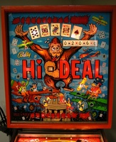 Image # 44549: Hi-Deal Illuminated Backglass 
(The 100,000 light is illuminated.)