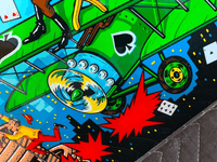 Image # 73309: Hi-Deal Backglass - Detail 
(This backglass was identified to us as NOS.)