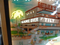 Image # 71908: Hi-Diver Backglass - Game Over Silkscreening 
(From the game with serial number D04067.)