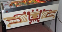 Image # 46890: Aztec Cabinet - Right 
(The spinning target is not original to this game.)