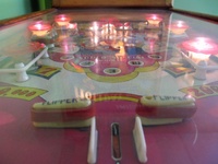 Image # 66339: Holiday Illuminated Playfield 
(The flipper rubbers shown here are different than what the factory used. Serial number 41326.)