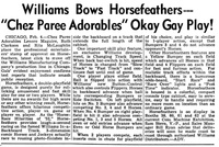 Image # 41566: Horsefeathers Billboard New Game Announcement 
(The Billboard, Feb-9-1952, page 95)