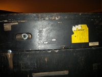 Image # 46460: Baby Pac-Man Cabinet - Rear Detail 
(Serial number 9130.)