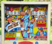 Image # 70030: Hyde Park Sample Game - Backglass 
(Serial number 01014 S.)