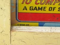 Image # 70031: Hyde Park Sample Game - Backglass - Model Number 
(Serial number 01014 S.)