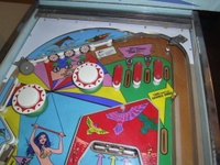 Image # 57880: Icarus Upper Playfield 
(The metal upper ball arch has been repainted.)