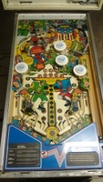 Image # 70794: Ice Fever Playfield - White Pop Bumpers 
(Serial number 3066.)