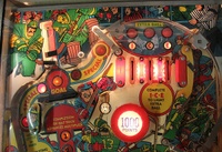 Image # 65161: Ice Fever Upper Playfield 
(The white pop bumper cap shown here is not original to this game.)