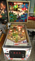 Image # 65168: Ice Fever Illuminated Front View 
(The white pop bumper caps shown here are not original to this game.)