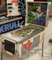 Image # 65169: Ice Fever Cabinet - Full View 
(The white pop bumper caps shown here are not original to this game.)