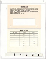 Image # 5340: Ice-Revue Production Game Instruction Cards (4 outlanes) 
(This game was made in two versions, having either 4 or 6 outlanes. These instruction cards are for the 4 outlane version of the game.)