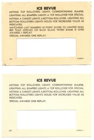 Image # 6469: Ice-Revue Sample Game Instruction Cards (6 outlanes) 
(This game was made in two versions, having either 4 or 6 outlanes. These instruction cards are for the 6 outlane version of the game.)