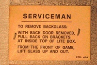 Image # 31482: Jackpot Serviceman Instruction in Backbox