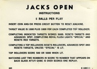 Image # 55478: Jacks Open Instruction Card - 5 Ball
