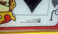 Image # 69850: Jacks to Open Test Game - Backglass Detail 
(Serial number 13789.)
