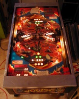 Image # 60990: Joust Early Production - Player 1 Playfield 
(Serial number XP0223.)