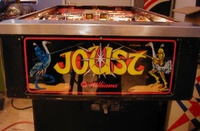Image # 61000: Joust Early Production Cabinet - End Art 
(Serial number XP0223.)