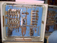 Image # 40368: Joust Inside Regular Production Backbox 
(There are two plugs in this game and a relay above the replay mechanism. Serial number 1485.)
