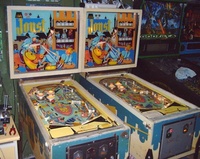 Image # 40369: Joust Early Production and Regular Production - Front View 
(Serial number 1001 is on the left. Serial number 1485 is on the right.)