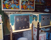 Image # 40365: Joust Early Production and Regular Production - Cabinet - Front 
(Serial number 1001 is on the left. Serial number 1485 is on the right.)