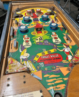 Image # 83381: Jubilee Playfield 
(This playfield is missing its rubber rings and both flippers.)