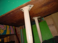 Image # 19978: Jungle Front Legs 
(The cabinet shown here has been repainted a solid green but is included to show its other features.)