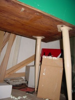 Image # 19979: Jungle Rear Legs 
(The cabinet shown here has been repainted a solid green but is included to show its other features.)